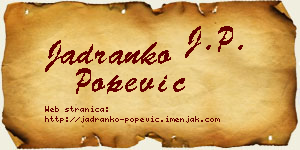 Jadranko Popević vizit kartica